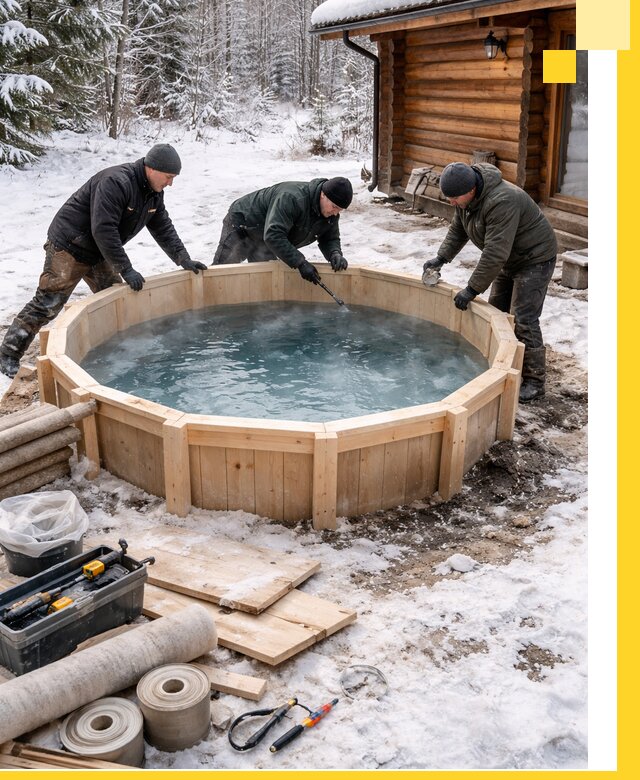 Изготовление и установка ледяных купелей под ключ в Карталах